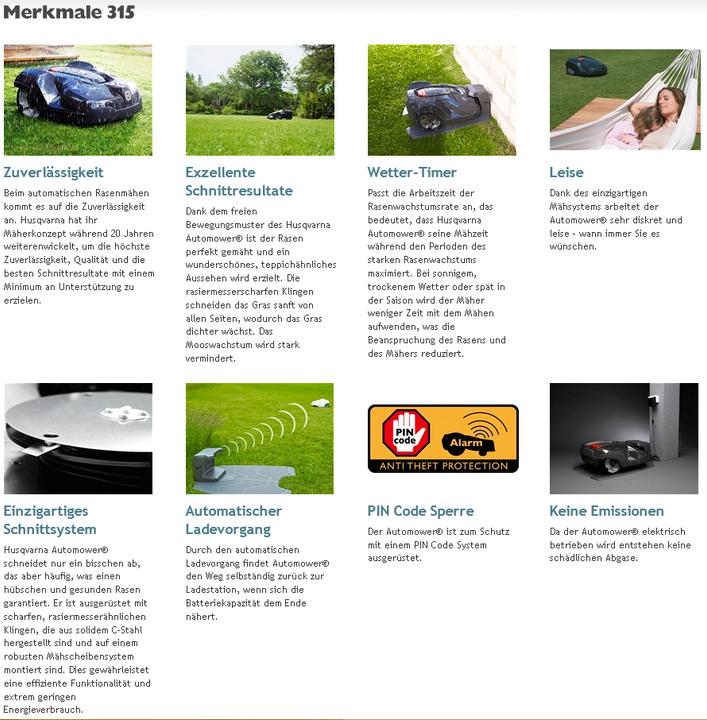 Actual product image Husqvarna Automower 315 (Model 2017) (1500 m²)