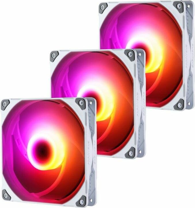 Actual product image Phanteks M25 PWM D-RGB fan, 3-pack - 140mm, white (140 mm, 3 x)
