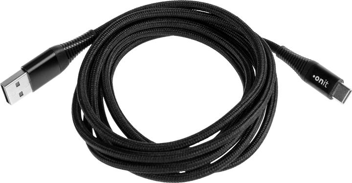 Produktbild Onit USB 2.0-Kabel USB A - USB C 2 m, Schwarz (2 m, USB 2.0)