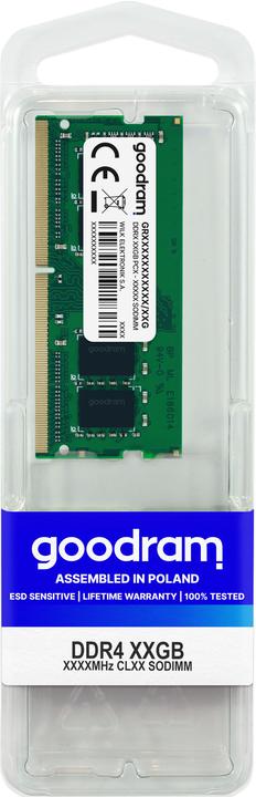 Actual product image Goodram GR2666S464L19S/4G Memory module GB DDR4 (1 x 4GB, 2666 MHz, DDR4-RAM, SO-DIMM)
