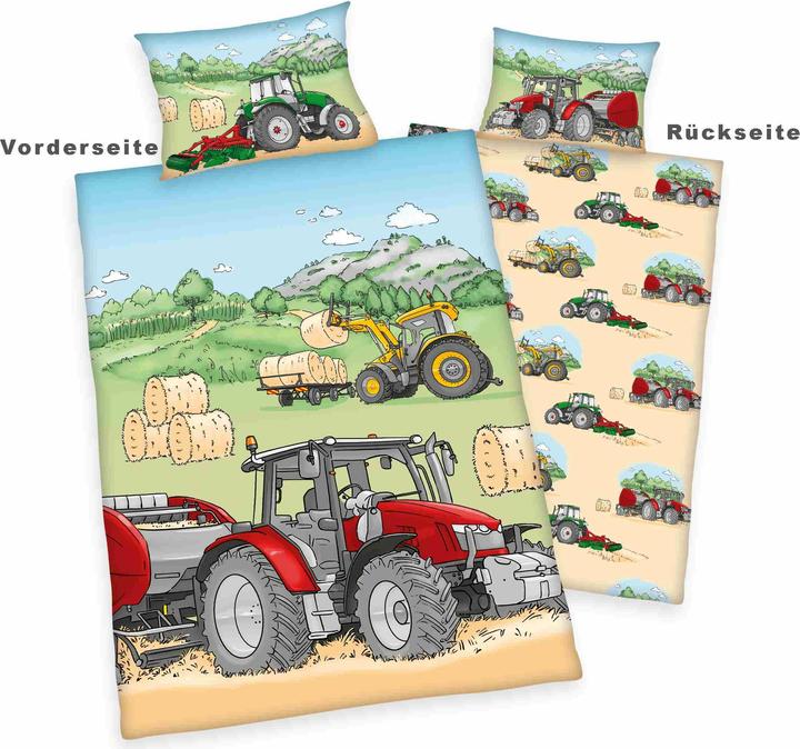 Immagine prodotto Herding Biancheria da letto reversibile per bambini "Tractor