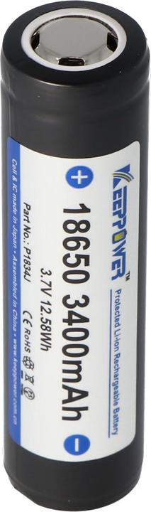 Immagine prodotto Keeppower Batteria 18650 protetta (Flat Top) (1 pz., 18650, 3400 mAh)