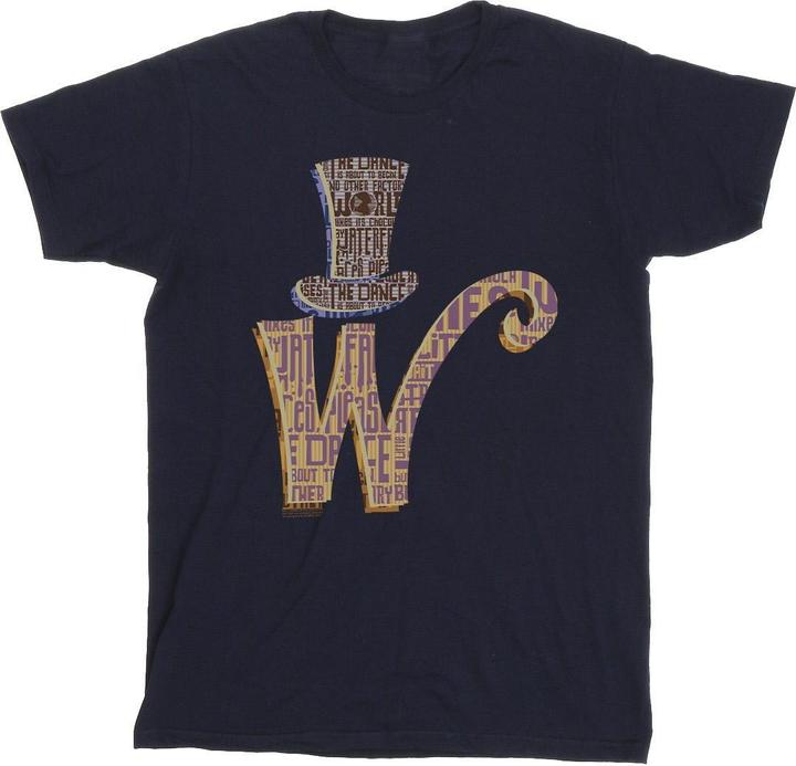 Actual product image Willy Wonka & the Chocolate Factory Boys W Logo Hat T-Shirt (140, 146)