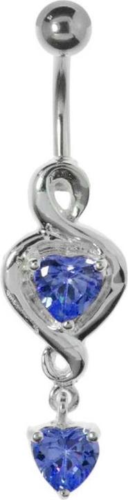 Actual product image Bijouteria Bellypiercing (Surgical steel 316L, Crystal, Silver 925)