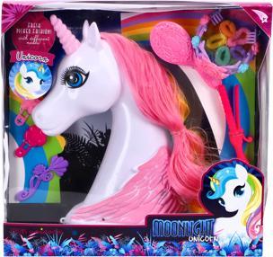 Actual product image Moonlight Unicorn hairdressing head