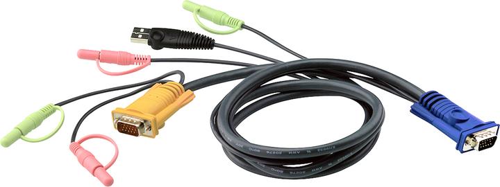 Image du produit Aten Câble USB 2L-5303U avec commutateur audio vers KVM, 3m