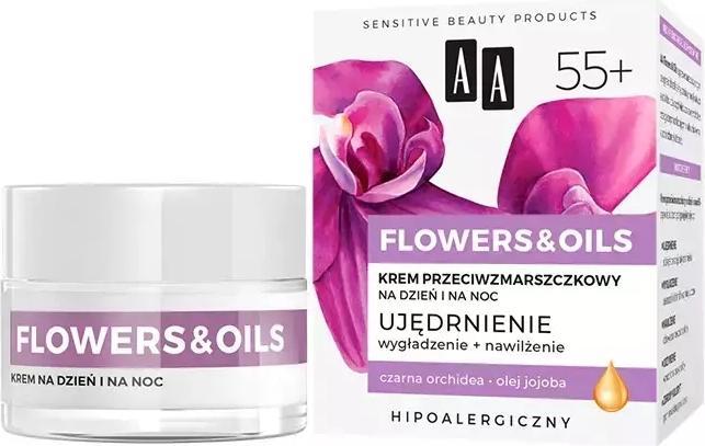 Immagine prodotto Oceanic AA Flowers and Oils 55+ ujędrnienie krem przeciwzmarszczkowy na dzień i na noc 50ml (50 ml, Crema da giorno)