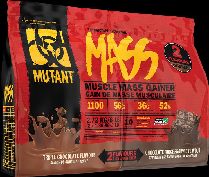 Image du produit Mutant Mass Dual Chamber Bag, sachet de 2720 g (Triple Chocolat, Brownie au caramel au chocolat, 1 pcs, 2720 g)