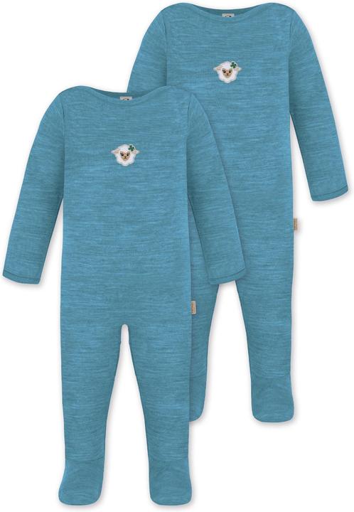 Normani 2er Pack Baby Merino Strampler „Levin" - 9411