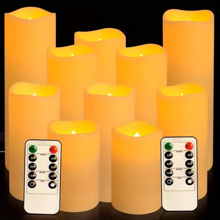 Immagine prodotto Cbx 10 candele LED senza fiamma con telecomando e funzione timer (10 x)