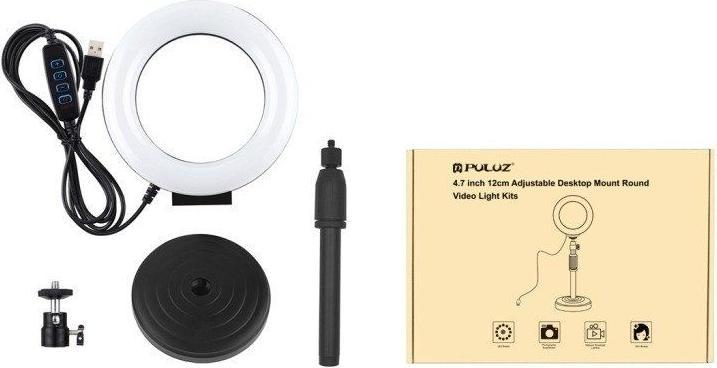 Actual product image Puluz Ring LED lamp with adjustable base PU391 (Ring light)