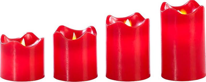Actual product image Britesta Advent wreath, silver, 4 red LED candles with moving flame