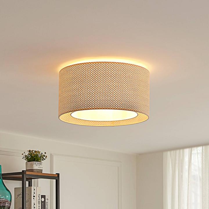 Image du produit Lindby Soula plafonnier tissu Ø 40 cm (E27)