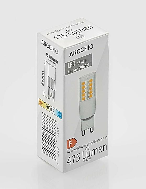Produktbild Arcchio LED-Stiftsockellampe G9 4,5W 3.000K (G9, 4.50 W, 475 lm, 1 x, F)