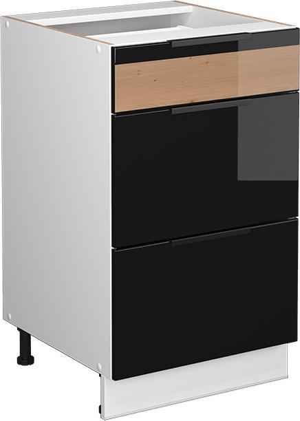 Black oak high gloss/white