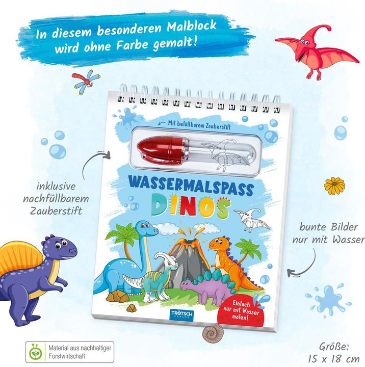 Actual product image Water Colouring Fun with Magic Pen Dinosaur