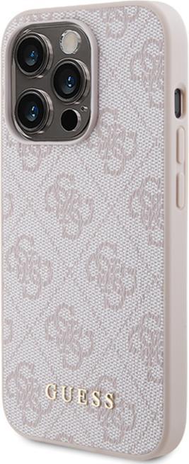 Immagine prodotto Guess GUHCP15LG4GFPI iPhone 15 Pro 6.1" różowy/rosa Custodia rigida 4G Metal Gold Logo (Apple iPhone 15 Pro)