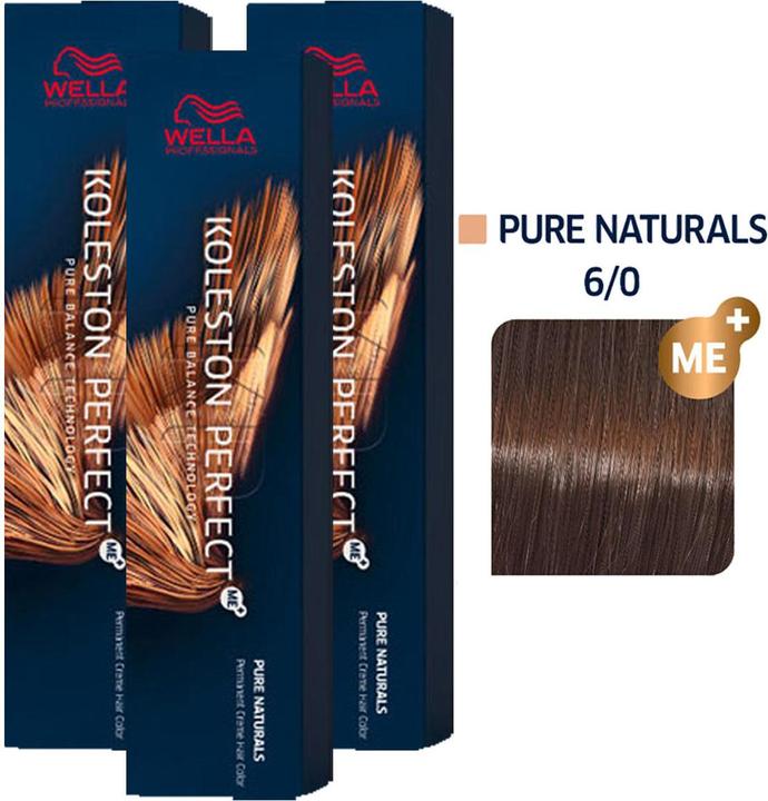Image du produit Wella Koleston Perfect ME+ Pure Naturals Set de 3 pièces 6/0 blond foncé (0, 6)