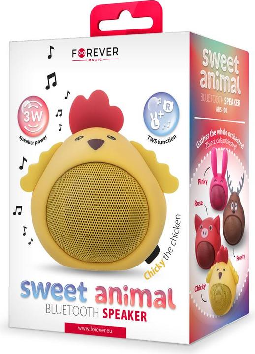 Actual product image Forever Bluetooth portable speaker Sweet Animal Chicken Chicky ABS-100 (6 h, Battery operated)