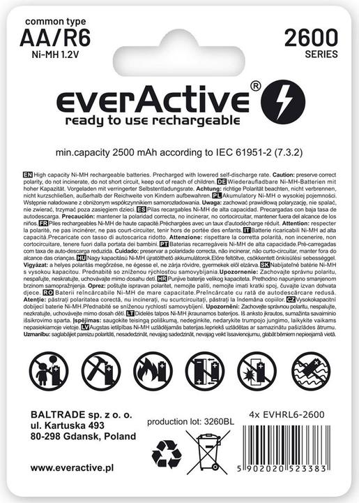 Image du produit Everactive Ligne professionnelle (4 pcs, AA, 2600 mAh)