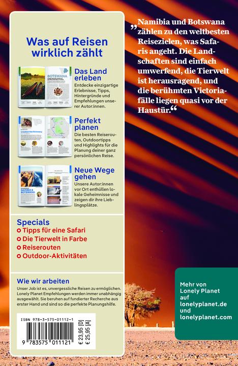Produktbild Reiseführer Namibia & Botswana (Deutsch, Sarh Kingdom, Narina Exelby, Mary Fitzpatrick, 2024)