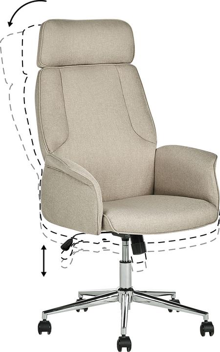 Immagine prodotto Beliani Sedia da ufficio beige regolabile in altezza PILOT