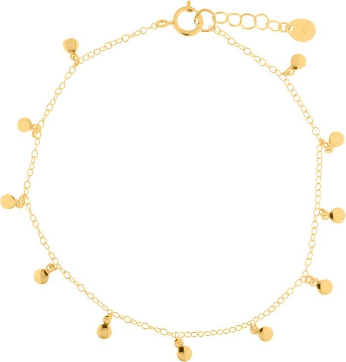 Immagine prodotto Leyda Plaquettes de bracelet (18 cm, placcato oro 750 / oro 18 K, Argento 925)
