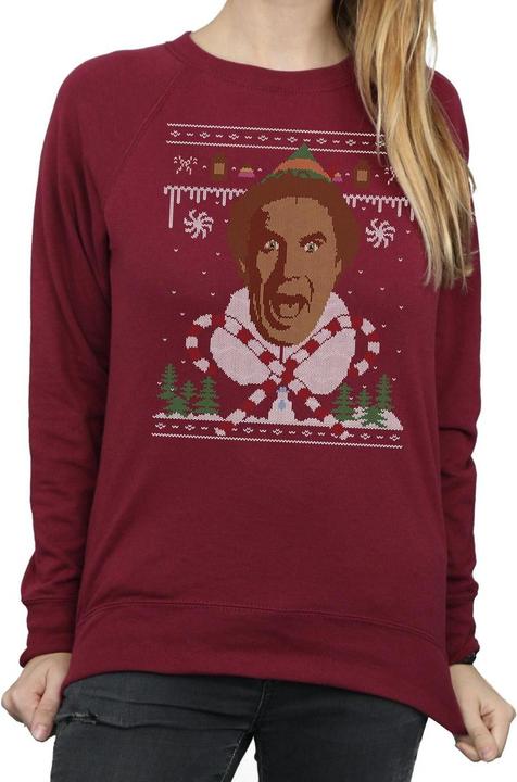 Actual product image Elf Womens/Ladies Christmas Fair Isle Sweatshirt (XXL)