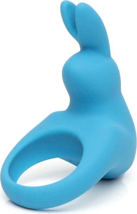 Happy Rabbit Anneau Cock Rechargeable Vibrant Lapin Bleu (3 cm)