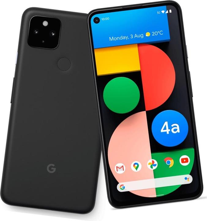 Produktbild Google Pixel 4a 5G (128 GB, Just Black, 6.20", SIM + eSIM, 16 Mpx, 5G)