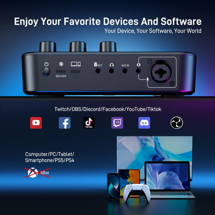 Actual product image Maono G1 NEO Gaming Audio Mixer (USB-C)