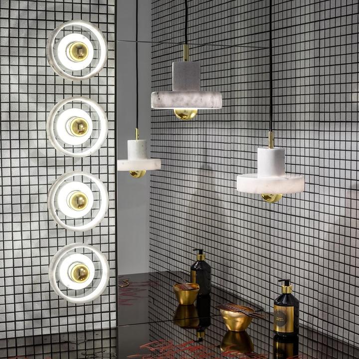 Immagine prodotto Tom Dixon Lampada a sospensione Stone bianco/oro (360 lm)