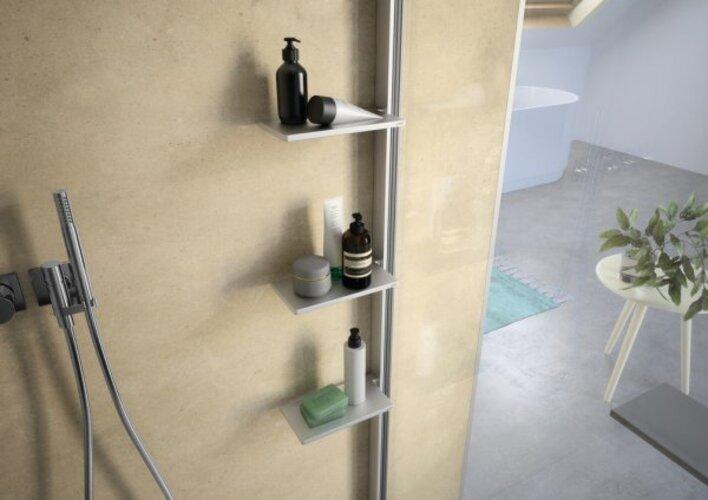 Actual product image Hüppe Shower tray Hppe Select+ silver matt