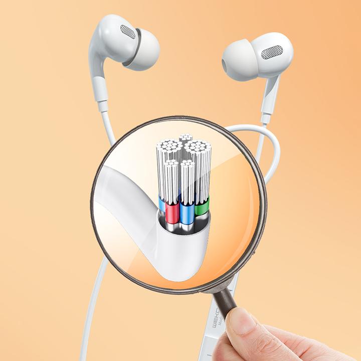 Actual product image Wekome YA11 HiFi headphones with 3.5 mm jack plug (Cable)