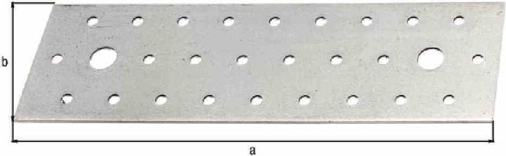 Immagine prodotto Alberts Piastra forata 200 x 60 mm, zincata sendzimir, 1 pz. (Lamiera forata, 1 pz.)