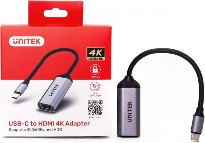 Produktbild Unitek ADAPTER USB-C - HDMI 2.0 4K 60HZ M/F (USB Typ-C, 15 cm)