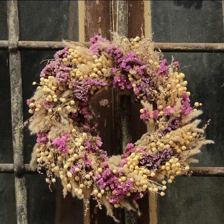 Produktbild la fleur douce Trockenblumenkranz, 25cm, lila