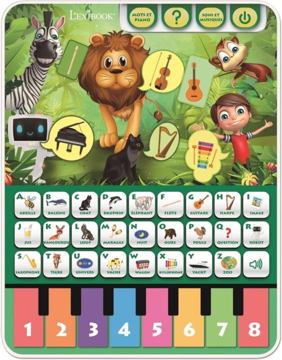 Image du produit Lexibook Tablette éducative - tablette éducative, alphabet parlant, piano musical, découverte des animaux et (Français)