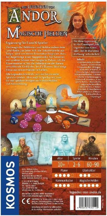 Produktbild Kosmos FKS6821490 - Magische Helden: Die Legenden von Andor, 5-6 Spieler, ab 10 Jahren (DE-Erweiterung) (Deutsch)
