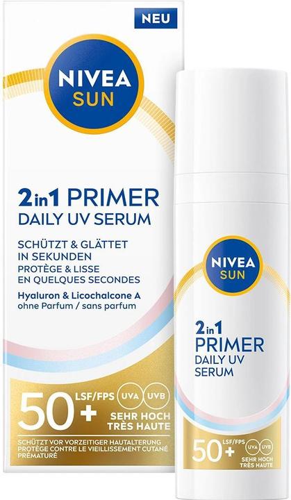 NIVEA 2 in 1 Primer (Suntan cream, SPF 50+, 30 ml)