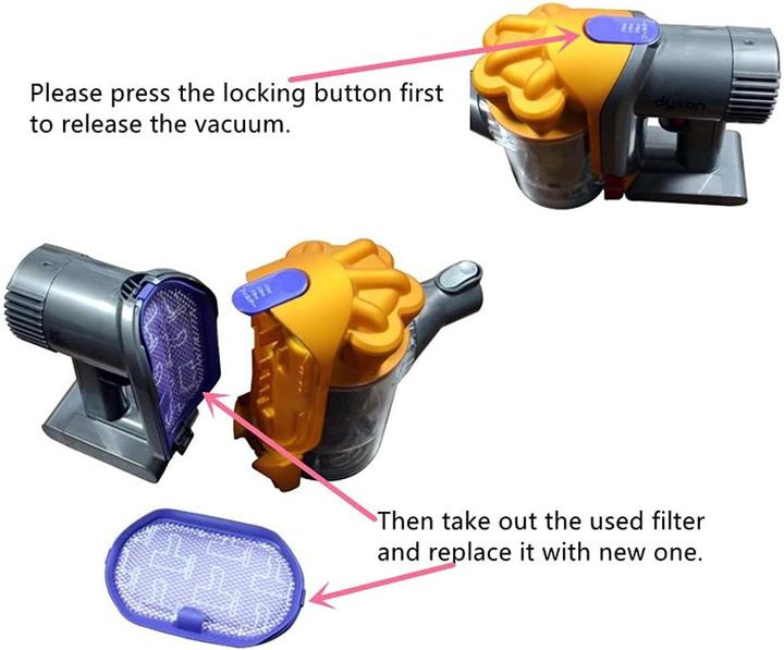 Actual product image Plutoos Hoover filter, 2 pieces, compatible with Dyson DC35, DC34, DC 31, DC30, DC44, DC45, DC 56, DC43H