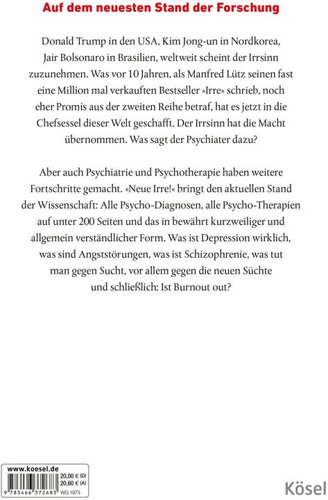 Actual product image Neue Irre - Wir behandeln die Falschen (German, Manfred Lütz, 2020)