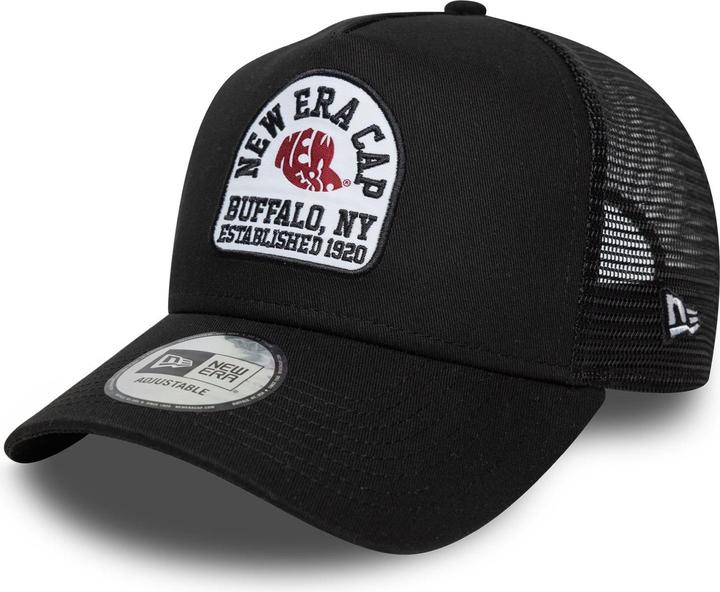 New Era A-Frame Mesh Trucker Cap - Brand Patch Schwarz (One Size)