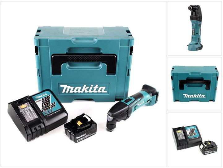 Image du produit Makita DTM 50 RM1J 18V Li-Ion Découpeur-ponceur Multifonctions sans fil avec boîtier Makpac + 1x Bat