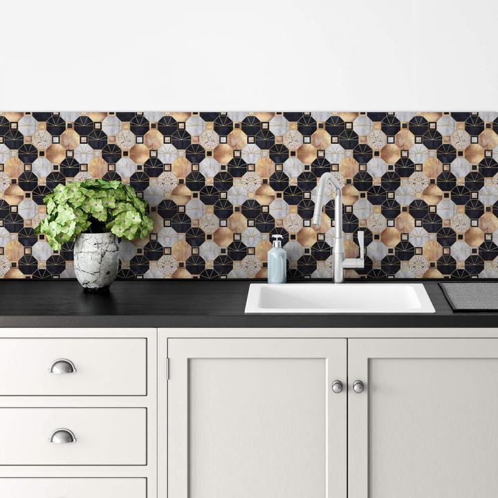 Actual product image Trenddeko Art Deco: gold and black (200 x 50 cm)