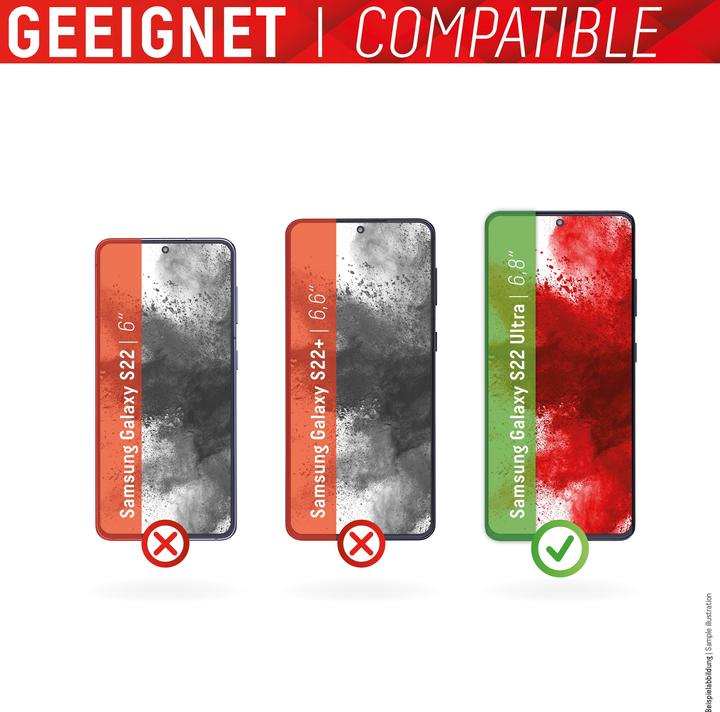 Immagine prodotto Displex Real Glass, Full Cover Panzerglas (1 Pezzo/i, Samsung Galaxy S22 Ultra)