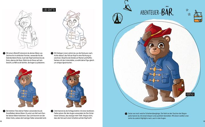 Produktbild Magisch malen Step by Step – Die beliebtesten Figuren aus TV und Kino in nur 5 Schritten zeichnen