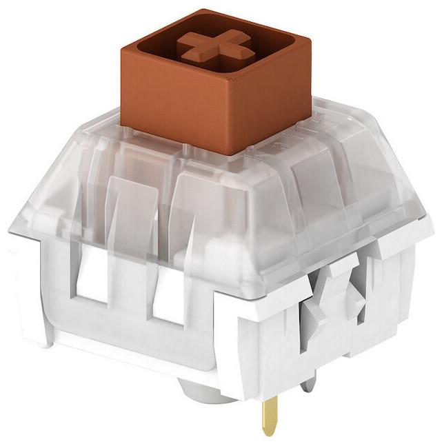 Actual product image Ducky Kailh Box Brown Switches, mechanical, 3-pin, tactile, MX-Stem, 50g - 110 pieces