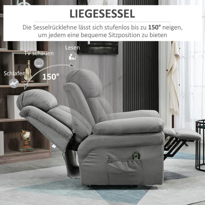 Produktbild Swisshandel24 Sessel mit Aufstehhilfe, Elektrischer Relaxsessel, mit Fernbedienung, Fernsehsessel, aus Kunstleder