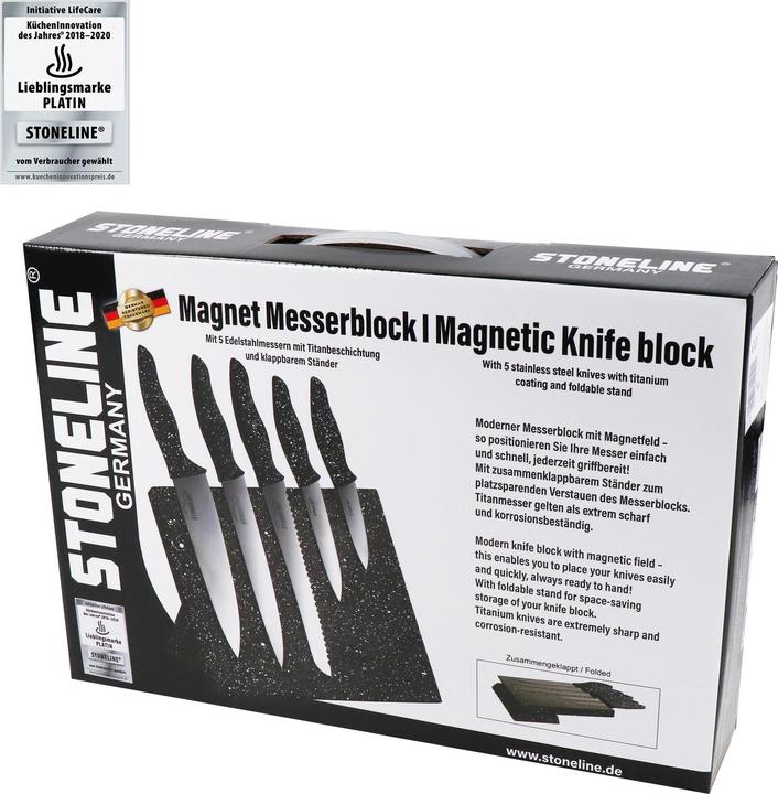 Actual product image Stoneline 5-piece knife set with block